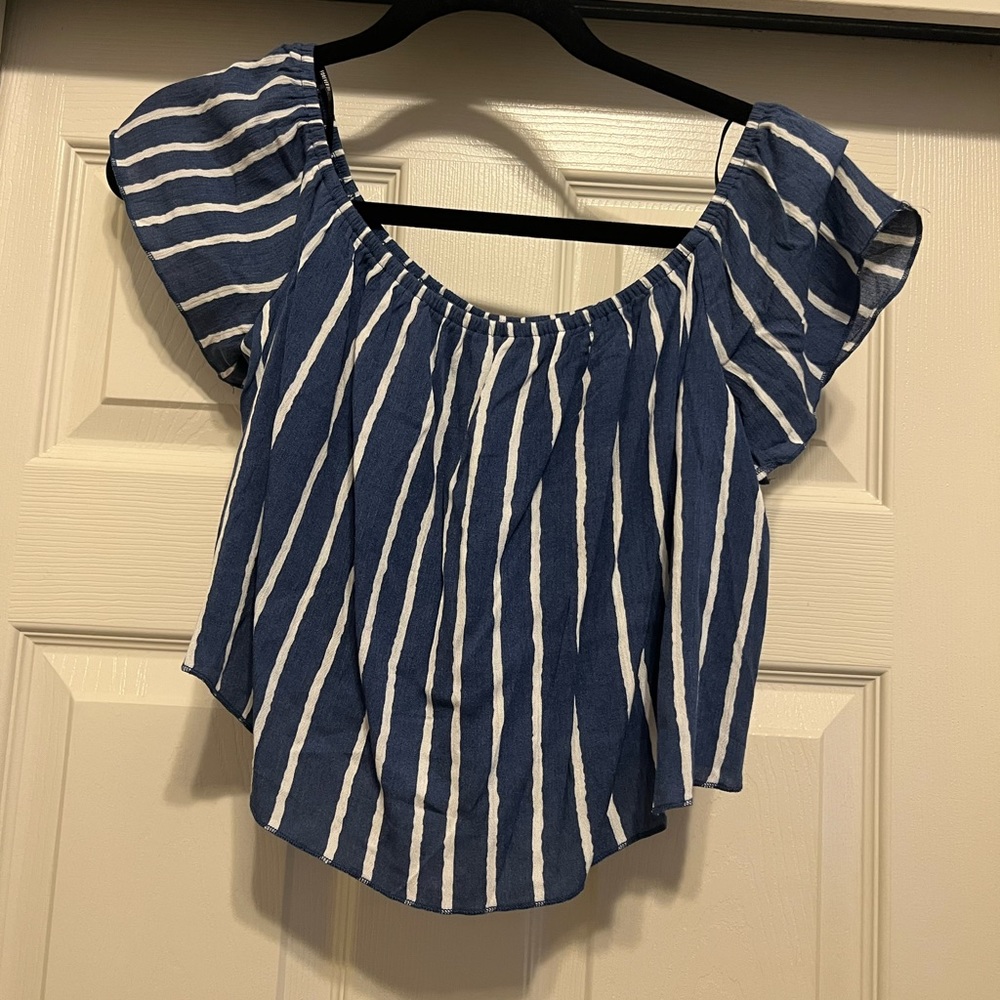 Cropped off the shoulder top